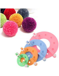 Set de 4 Fabricadores de Pompoms MinnowXY - 3.5cm a 9cm 2