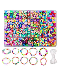 Kit de Fabricación de Pulseras HHOOMY 1000 Piezas Cuentas