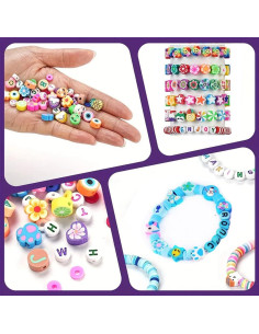 Kit de Fabricación de Pulseras HHOOMY 1000 Piezas Cuentas 2