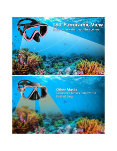 Máscara de Snorkel Bairuifu M8 Adultos 2 Paquetes Anti-vaho 2