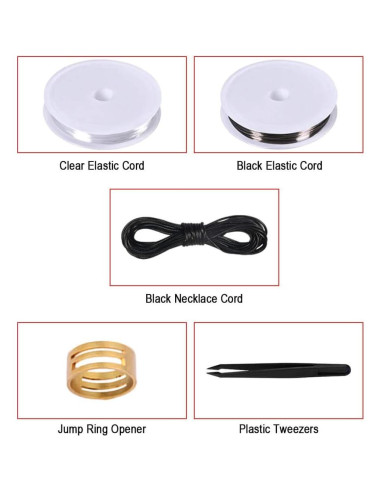 Kit de Reparación de Joyería Anezus con 3 Pinzas y 450 Piezas