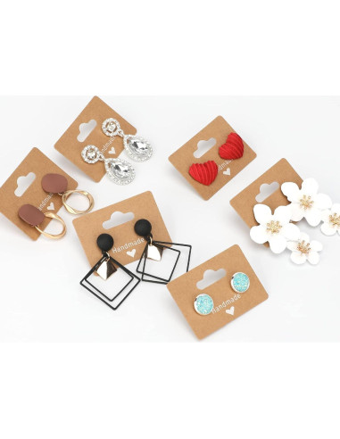 100 Tarjetas de Exhibición para Pendientes Joycraft 5x3.5cm