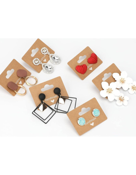100 Tarjetas de Exhibición para Pendientes Joycraft 5x3.5cm