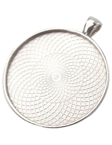 10 Piezas Base de Pendientes Redondos 40mm Plata Antigua SHUNAE