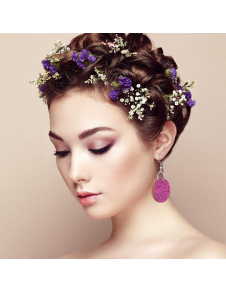 Kit de Pendientes de Madera Hicarer 200 Piezas DIY 5.08 cm