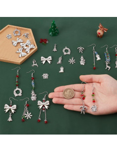 Kit de Fabricación de Pendientes Navidad INFUNLY 10 Piezas 2