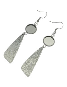 12 Piezas Pendientes DIY Acero Inoxidable 10mm con Borlas 2