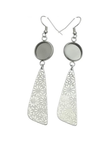 12 Piezas Pendientes DIY Acero Inoxidable 10mm con Borlas