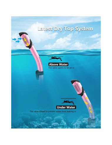 Máscara de Snorkel Bairuifu M8 Adultos 2 Paquetes Anti-vaho