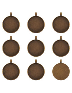 10 Piezas Configuraciones de Bezel Pandahall 40mm Bronce Vintage