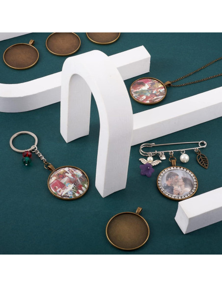 10 Piezas Configuraciones de Bezel Pandahall 40mm Bronce Vintage