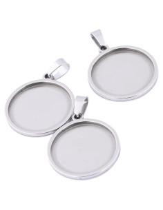 10 Sets Bandejas Redondas 22mm Acero Inoxidable Reidgaller