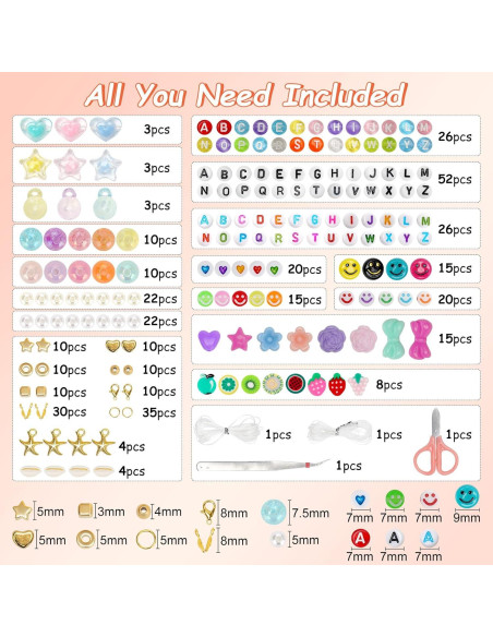 Kit de cuentas de arcilla DEHVIHS 6000PCS para pulseras