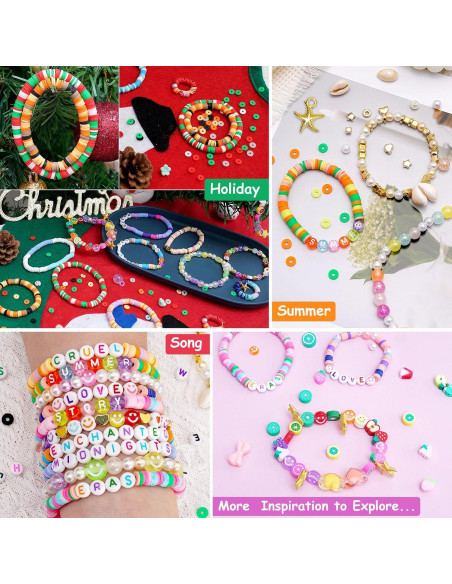 Kit de cuentas de arcilla DEHVIHS 6000PCS para pulseras