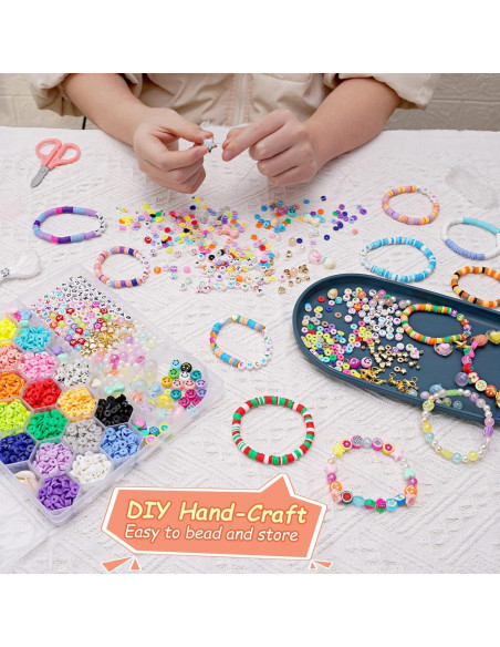 Kit de cuentas de arcilla DEHVIHS 6000PCS para pulseras