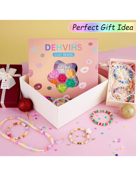 Kit de cuentas de arcilla DEHVIHS 6000PCS para pulseras