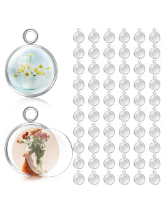 Kit de 120 Piezas Bases de Pendientes Hicarer 16mm Acero Inoxidable