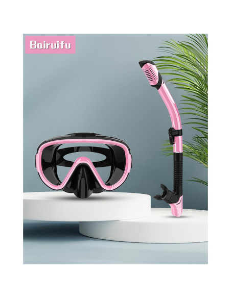 Máscara de Snorkel Bairuifu M8 Adultos 2 Paquetes Anti-vaho