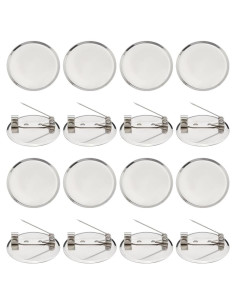 50 Piezas Broches Cabochon 30mm Plata SUNNYCLUE para Joyería