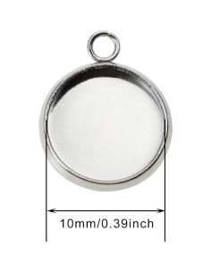 Bandejas de Pendientes Shapenty Acero Inoxidable 10mm 50PCS 2