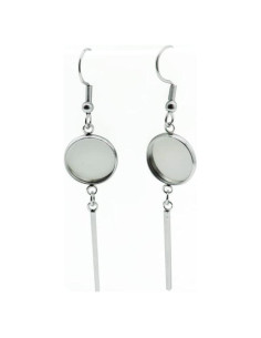 Paquete de 20 Aretes en Blanco 12mm SHUNAE Acero Inoxidable