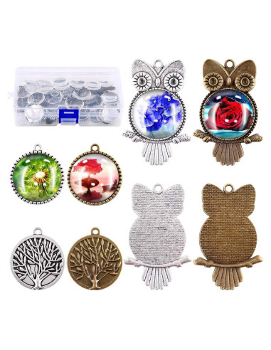 Kit de Bandejas Colgantes Swpeet 48Pcs para Joyería DIY