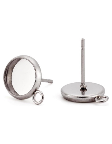 100 Piezas Aretes de Acero Inoxidable PH PandaHall 8mm