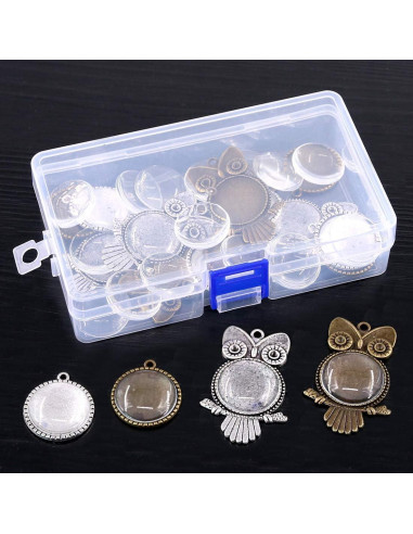 Kit de Bandejas Colgantes Swpeet 48Pcs para Joyería DIY