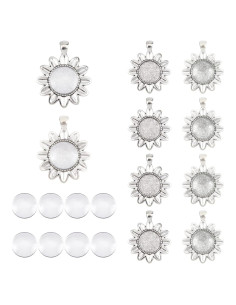NBEADS 10 Juegos de Pendientes de Aleación Flor de Sol