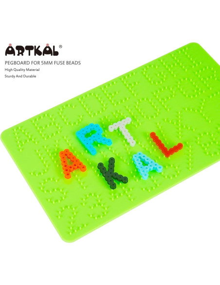 Tablero de Perlas Fuse Artkal 14.2x25.1cm Alfabeto y Números Tablero de Perlas Fuse Artkal 14.2x25.1cm Alfabeto y Números