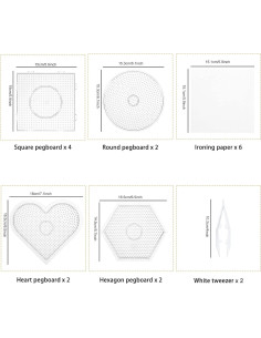 Tableros de Fusión de Beads Dedoot 18 Piezas 5mm Plástico 2