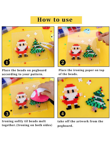 Tableros de Fusión de Beads Dedoot 18 Piezas 5mm Plástico