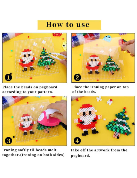 Tableros de Fusión de Beads Dedoot 18 Piezas 5mm Plástico