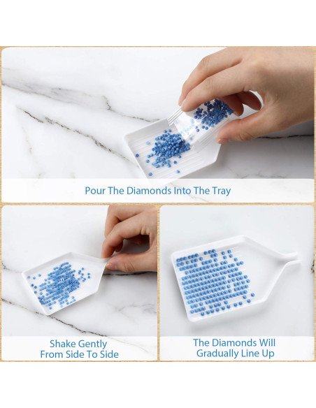 20 Bandejas de Clasificación de Perlas FEBSNOW 9.7x5.6 cm