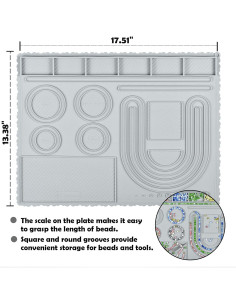 Tablero de cuentas de silicona Knana gris para joyería DIY 2
