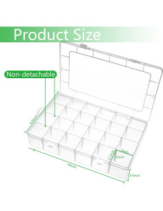 Caja Organizadora Plástica Gbivbe 24 Rejillas 35.6x23.6x6.1 cm 2