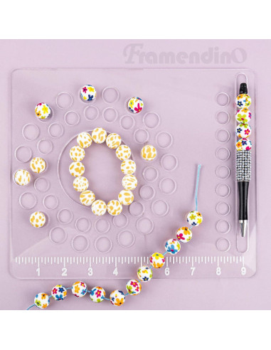 Tablero de Diseño de Perlas Framendino Acrílico 24.5x20.5cm