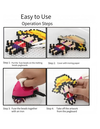 Set de 40 Piezas Tableros de Perlas Fuse WHZAZGW 5 mm