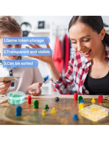 20 Contenedores de Almacenamiento Taiyin para Fichas de Juegos