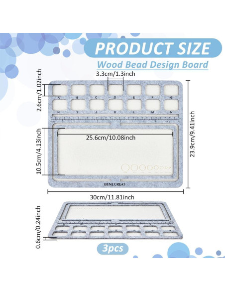 Tableros de Fieltro Rectangulares BENECREAT 30x24cm 3Pcs