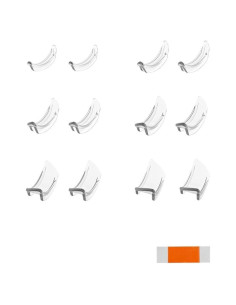 6 Pares de Ajustadores Transparentes para Anillos Jinshining