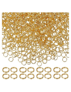 Anillas de Salto de Oro 18K SUNNYCLUE 500Pcs 5mm DIY Joyería