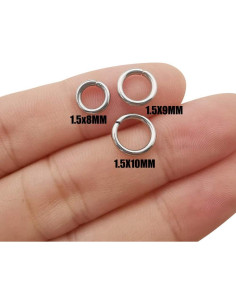 300 Anillos de Salto Acero Inoxidable 8mm 9mm 10mm WOCRAFT 2