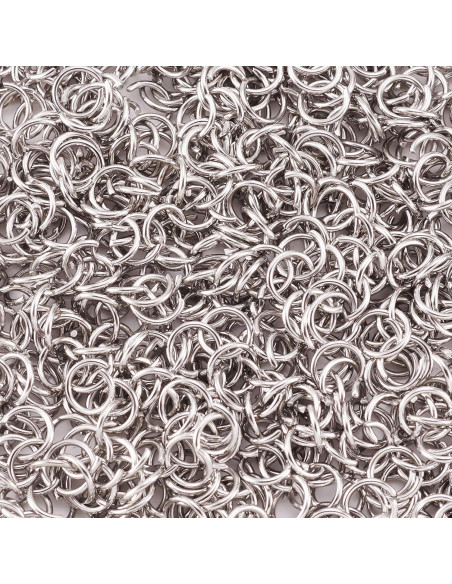 Anillas Abiertas de Acero Inoxidable Craftdady 1000 Pcs 8mm Anillas Abiertas de Acero Inoxidable Craftdady 1000 Pcs 8mm