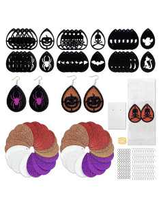 Kit de Pendientes de Cuero Sintético AOUXSEEM 253 Piezas Halloween