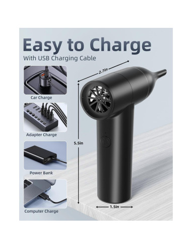 Soplador de Aire Comprimido WindGallop 80000 RPM Inalámbrico