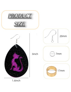 Kit de Pendientes de Cuero Sintético AOUXSEEM 253 Piezas Halloween 2