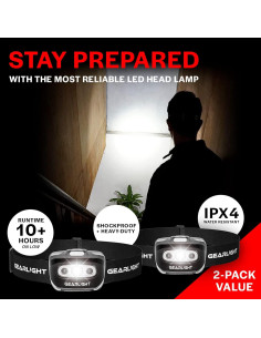 Linterna Frontal GearLight S500 LED 2 Pack 7 Modos 2