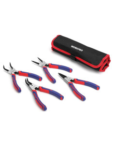 WORKPRO Juego de Pinzas de Anillo de Snap 4 Piezas 25 cm