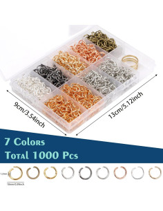 Anillas de Salto Abiertas GMMA 10mm 1000 Pcs 7 Colores 2